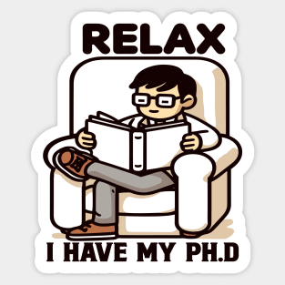 Chill and Scholarly Sticker